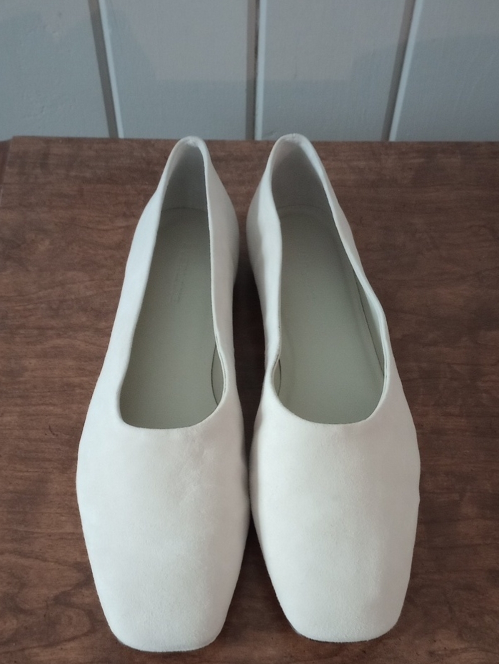 Everlane Cream Square-Toe Ballet Flats